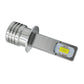 H1 LED fog light bulb with silver heatsink body and yellow LED chip label