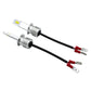 H1 LED fog light bulb pair with wiring harness and connector leads