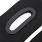 Black arched carry handle with white trim on foldable storage box organizer
