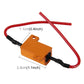 Car Canbus error canceller load resistor, orange aluminum with red wires
