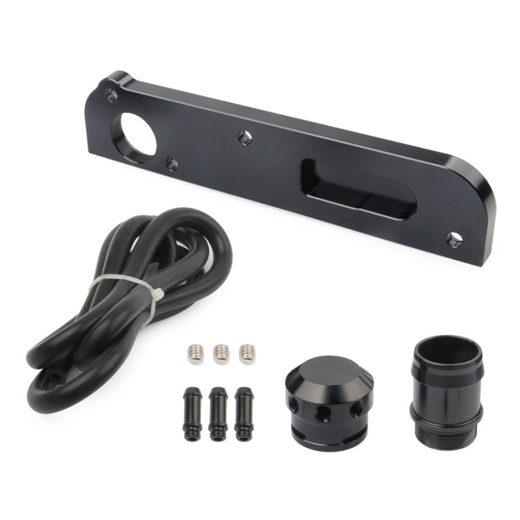 Black PCV delete plate kit set with wiring, fittings, and mounting hardware