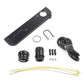 Black PCV delete plate kit components: wiring harness, rings, bolts, and adapter parts