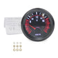 52mm round voltmeter gauge with red backlit scale, black housing and glass