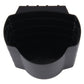 Black plastic car storage box insert with open circular tray and snap tabs