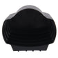 Black plastic car storage box insert with molded ridges and circular opening