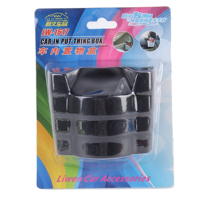 LW-1617 car storage box retail package with black holder in clear blister