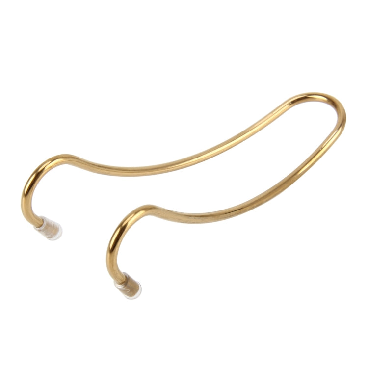 Gold metal headrest hook set, curved U hooks with white end grips