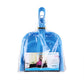Blue mini brush and dustpan cleaning set packaged in clear bag