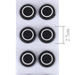 Black and white ring round anti-collision stickers, 2.7 cm size shown