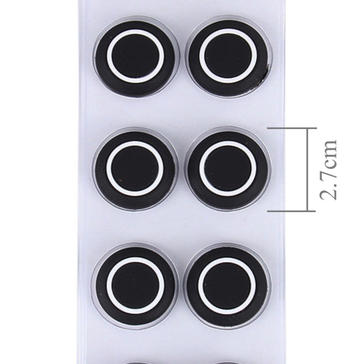 Black and white ring round anti-collision stickers, 2.7 cm size shown
