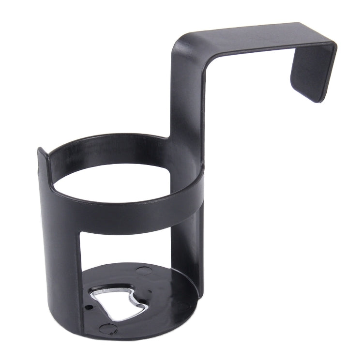Black car drink holder with cup sleeve and side mounting bracket