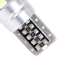Close-up of T10 LED bulb circuit board with multiple SMD components