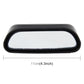 Black oval auxiliary mirror with clear wide lens, front view