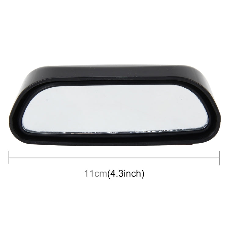Black oval auxiliary mirror with clear wide lens, front view