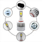 Set of LED headlight bulbs with COB LED chip, shown in multiple close-up views