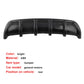 Black ABS rear bumper lip diffuser with segmented vented fin design