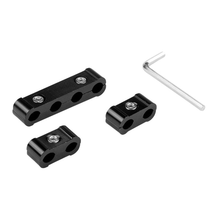 Black wire separator divider clamps set with hex key, three-piece