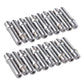 20-piece wheel stud adapter set, silver threaded bolts in two neat rows