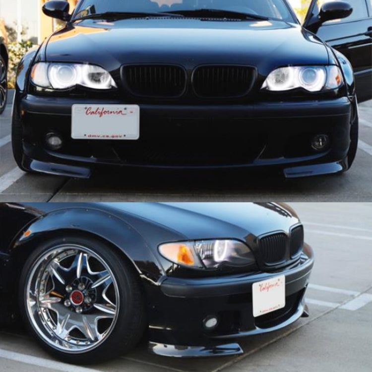 Front bumper with tow hook license plate mounting bracket installed on car