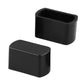 Black ABS tailgate hinge bushing insert pieces, one rectangular cap and one open cup