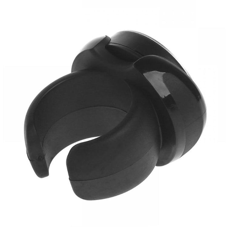 Black car Bluetooth remote controller with holder, side profile