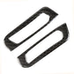 Carbon fiber-look air vent trim sticker set of 2, black with oval openings