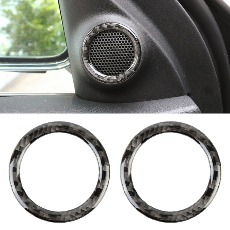 2-piece rear horn carbon-fiber trim rings, set of two circular rings