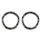 Set of two carbon-fiber trim ring stickers for rear horn grille