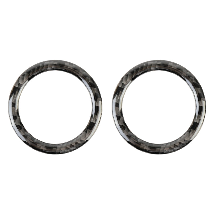 Set of two carbon-fiber trim ring stickers for rear horn grille