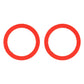 Set of two red adhesive outline rings for rear horn trim