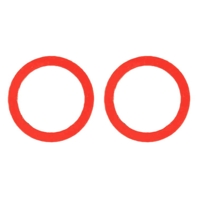 Set of two red adhesive outline rings for rear horn trim