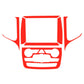 Navigation trim sticker outline template in carbon-fiber style with cutouts