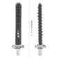 Gear shift knob length measurement view with black braided sleeve and chrome base