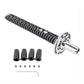 Gear shift knob kit: black braided knob, mounting hardware, and rubber caps