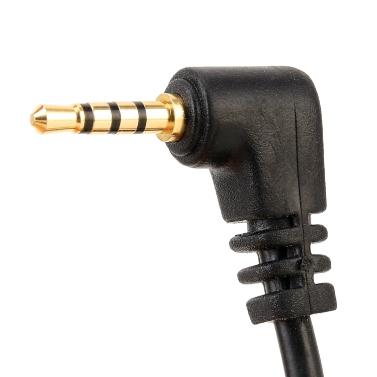 4P reversing camera extension cord plug, gold 3.5mm-style connector on black cable