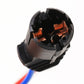 T10 halogen bulb holder base with copper contacts and black socket housing