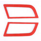 Vent trim sticker set with red backing frames, two cutout pieces