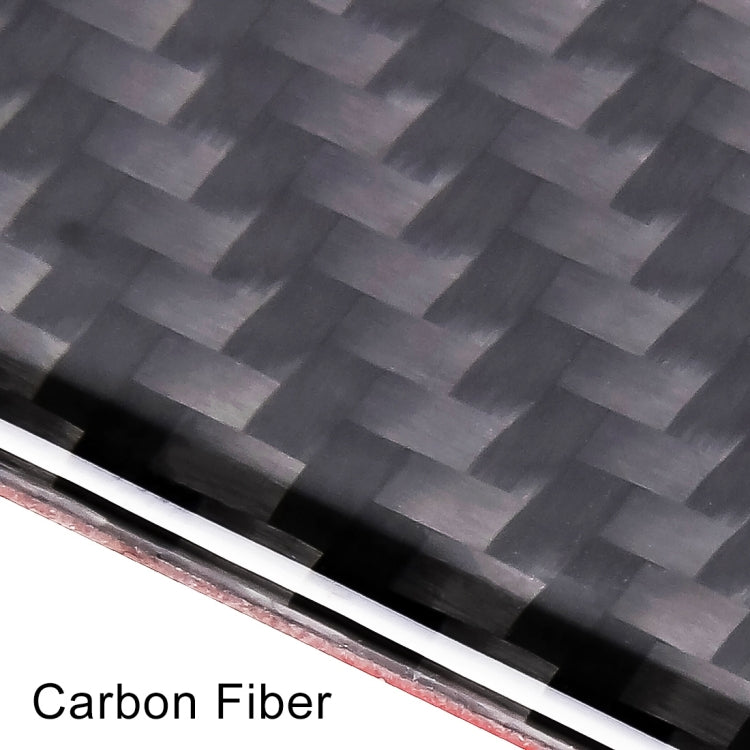 Carbon-fiber weave trim strip with black textured pattern and silver edge