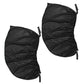 Two black mesh car window sunshade covers with tie straps for side windows
