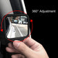 Adjustable blind spot mirror showing wide-view reflection on car window area