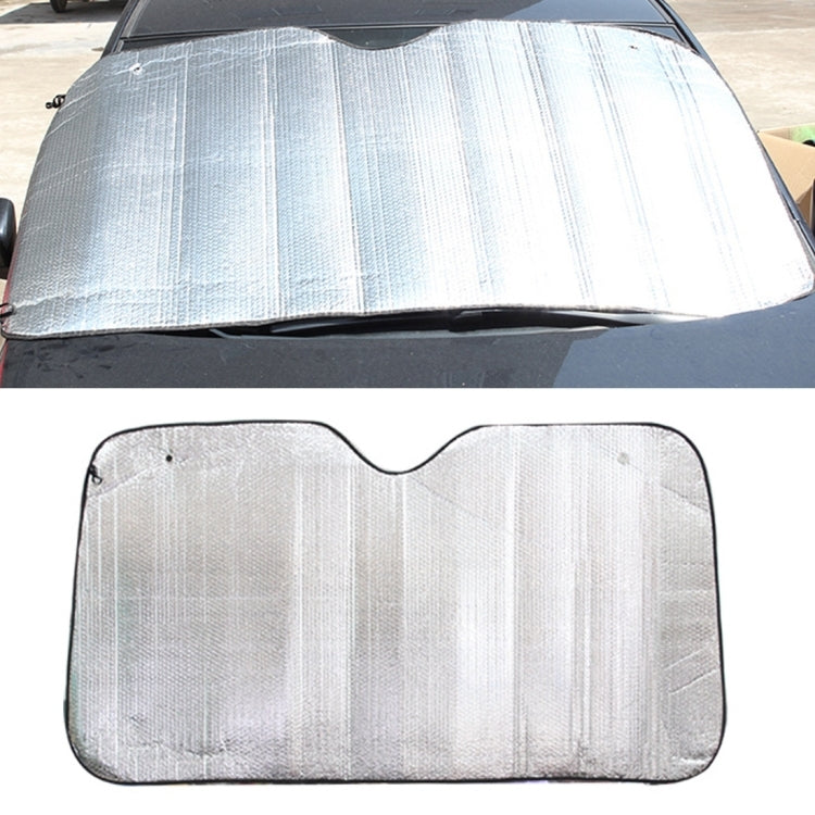 Silver aluminum foil car windshield sun shade with curved shape