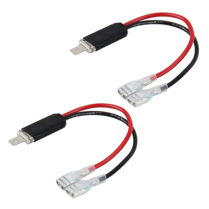 2-pack H1 bulb conversion wire harness connectors with red and black cables