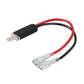 H1 bulb conversion wire harness pigtail with red and black leads and clear connector