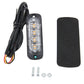 LED strobe light kit with black housing, clear lens, wiring harness, mounting hardware