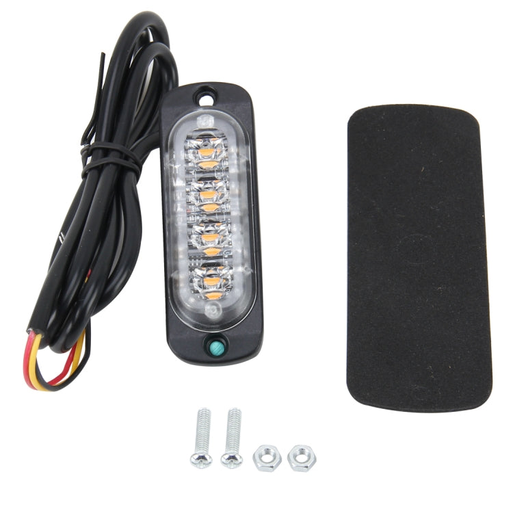 LED strobe light kit with black housing, clear lens, wiring harness, mounting hardware