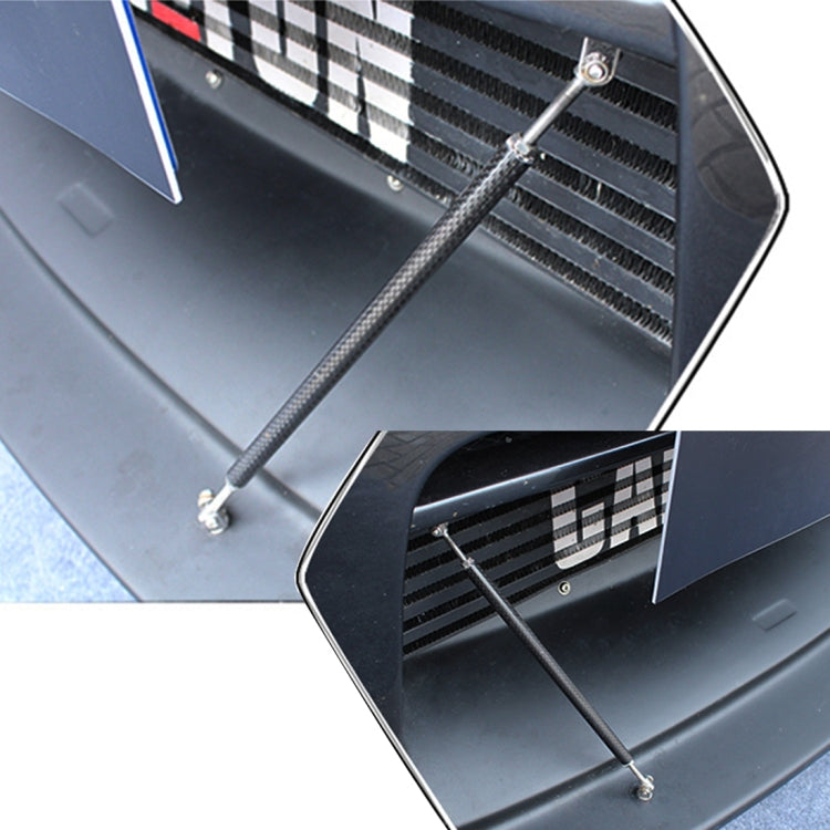 Set of 2 telescopic adjustment rods, red tubes with metal mounting clamps