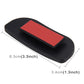 Black blind spot mirror with red backing panel, size 8.3 x 3.4 cm