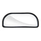 Black-framed wide-angle blind spot mirror with clear reflective glass