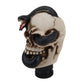 Resin skull gear shift knob, pale skull with black snake detail and textured base