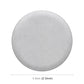 Round silver-toned backing sticker, 5.8cm diameter